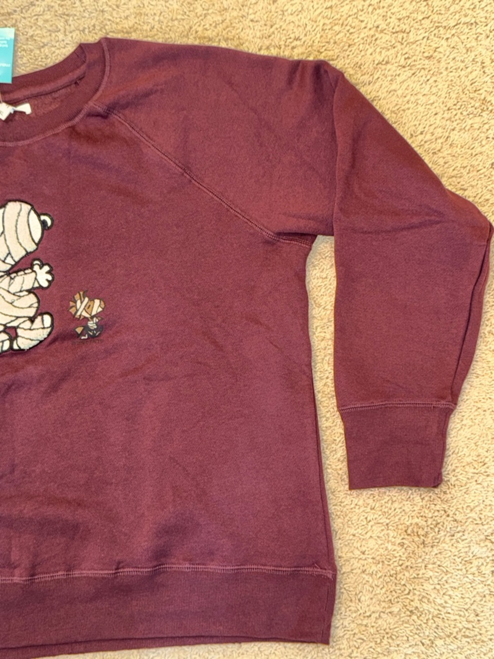 Maurices Maroon Snoopy Mummy Graphic Sweatshirt - Picture 4 of 12